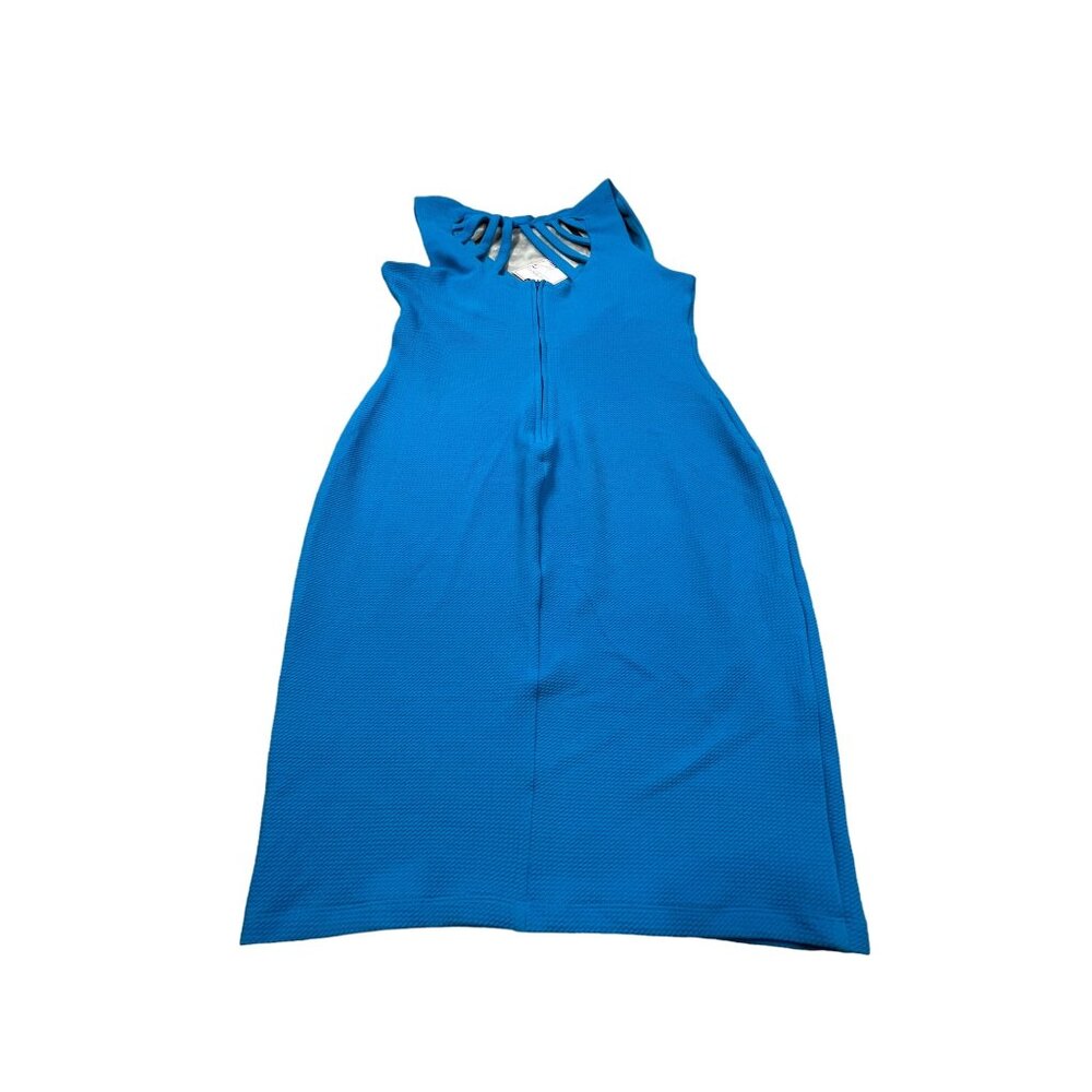Bisou Bisou Womens Size 14 Bright Blue Sleeveless Knee-Length Dress NWT